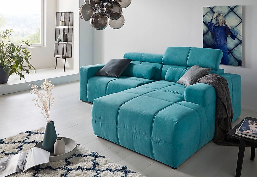 DOMO collection Ecksofa "Brandon Sitzbelastung 140 kg, kleine Ausführung B/ günstig online kaufen