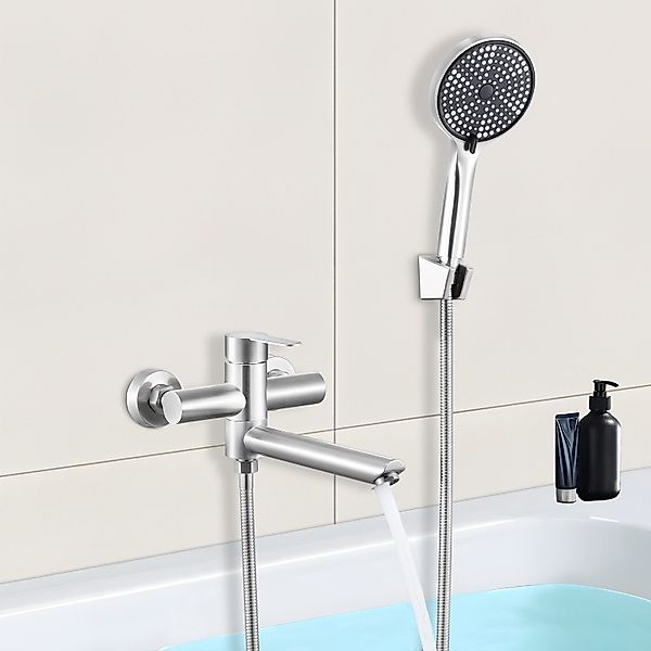 Nettlife Brausegarnitur Brausegarnitur Badewannenarmatur Schwarz/Nickel, Kl günstig online kaufen