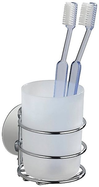 WENKO Zahnputzbecher Turbo-Loc®, aus weiß satiniertem Kunststoff günstig online kaufen