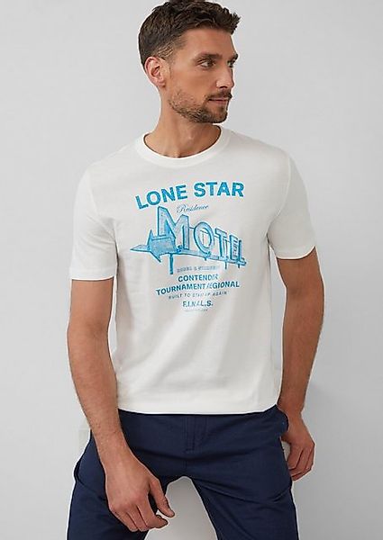 s.Oliver Kurzarmshirt T-Shirt mit Artwork Stickerei günstig online kaufen