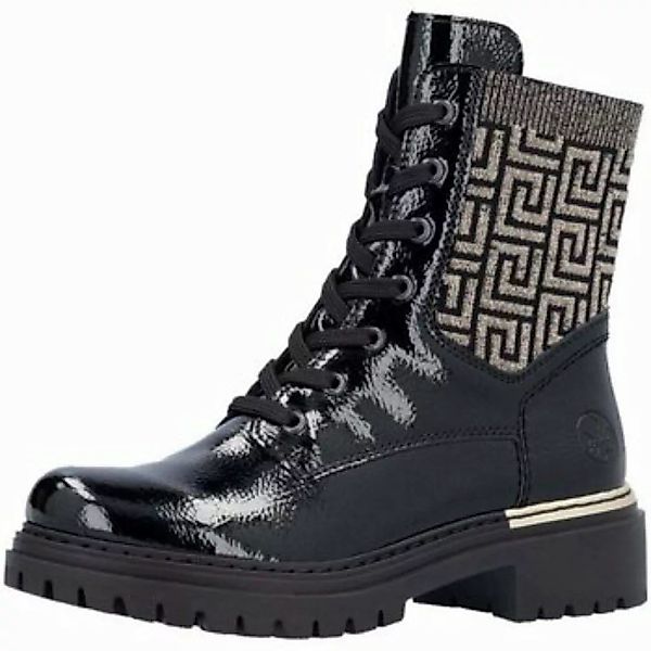 Rieker Schnürboots, Stiefelette, Blockabsatz, mit Textileinsatz am Schaft günstig online kaufen
