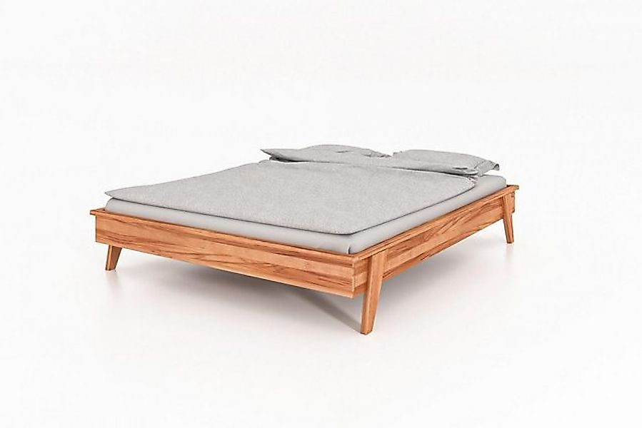 Natur24 Einzelbett Bett Jetro 3 Sonderlänge 140x210 Kernbuche o. Kopfteil m günstig online kaufen