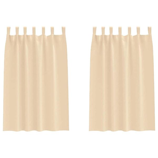 vidaXL Verdunkelungs-Vorhänge mit Ringen Creme Polyester 4107594 günstig online kaufen