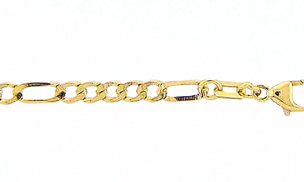 Adelia´s Goldarmband "333 Gold Figaro Armband 19 cm Ø 3,3 mm", Goldschmuck günstig online kaufen