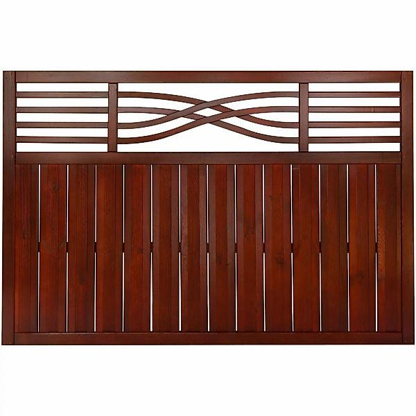 Vorgartenzaun Malaga 120 cm x 180 cm Braun günstig online kaufen