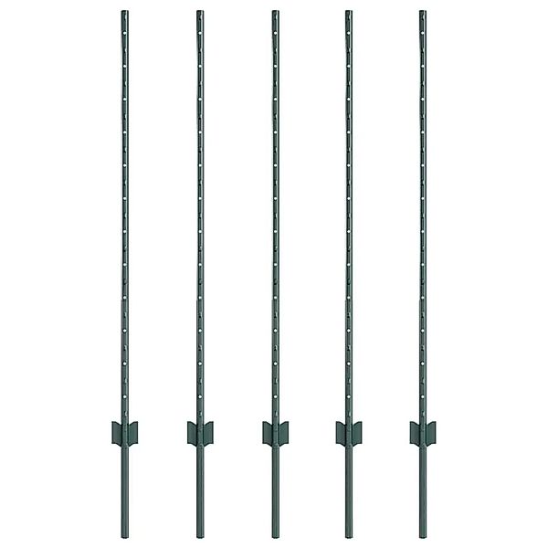 vidaXL Zaunpfosten 5 Stk Grün 120 cm Stahl 42006266 günstig online kaufen