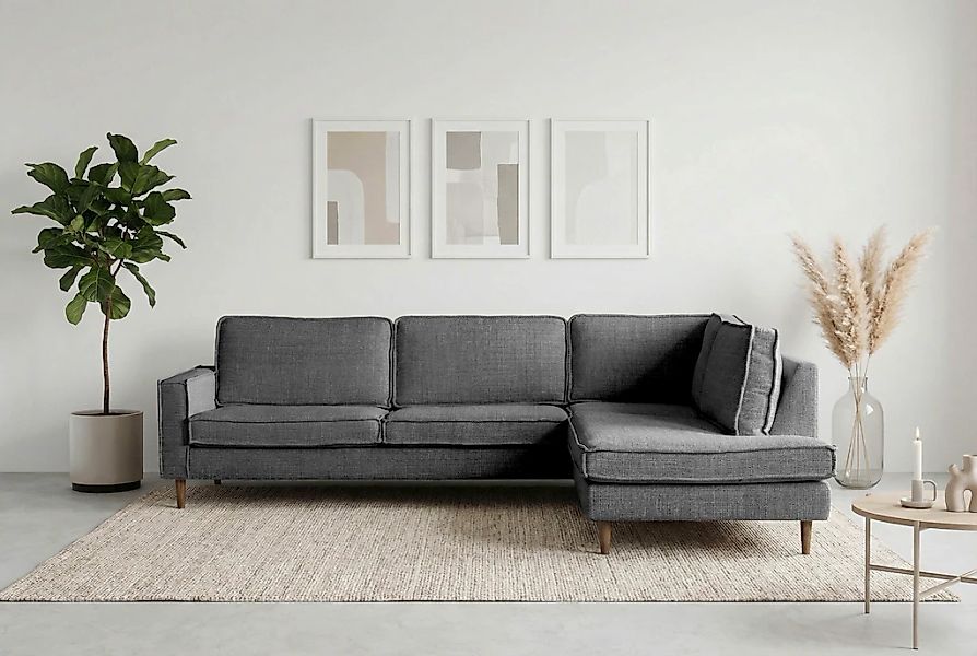 Home affaire Ecksofa "Pinto Skandi, 290 cm, Chenille, Struktur, Ottomane li günstig online kaufen