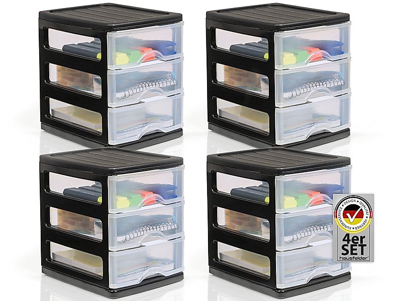 Hausfelder Schubladenbox Schubladenschrank A6 4 Stk. günstig online kaufen