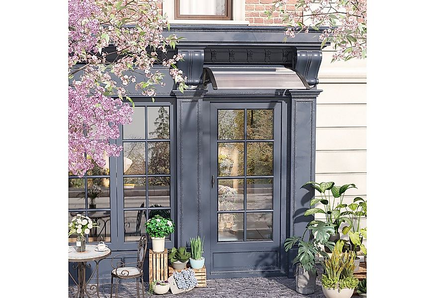 Outsunny Pultvordach für Haustür, Überdachung mit UV Schutz, aus Alu (Regen günstig online kaufen