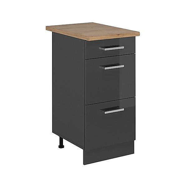 Vicco Unterschrank R-Line, Anthrazit Hochglanz/Anthrazit, 40 günstig online kaufen