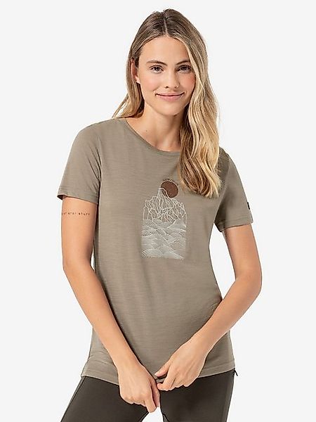 SUPER.NATURAL T-Shirt für Damen, Merino PREIKESTOLEN CLIFFS Berg Motiv, cas günstig online kaufen