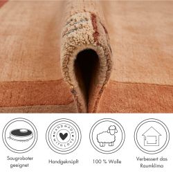LUXOR living Wollteppich "India" rechteckig 20 mm Höhe reine Wolle, handgek günstig online kaufen