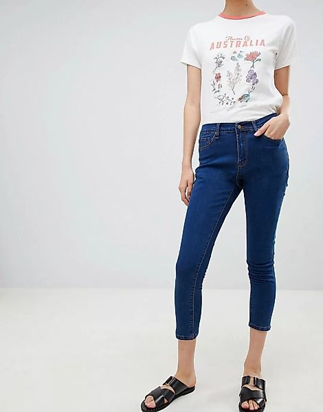 Ryder – Skinny-Jeans mit hoher Taille-Blau günstig online kaufen