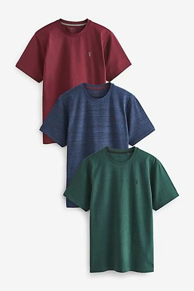 Next T-Shirt Meliertes T-Shirt- 3er Pack (3-tlg) günstig online kaufen