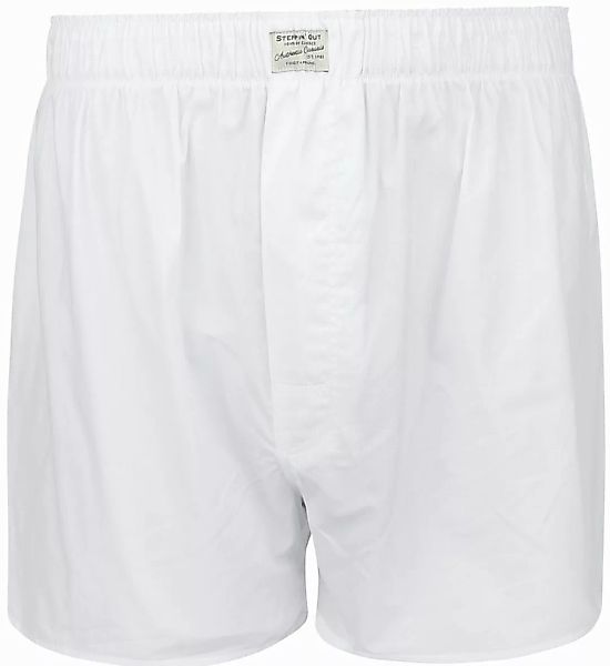 Steppin' Out Boxershort Solid Poplin Weiß - Größe S günstig online kaufen