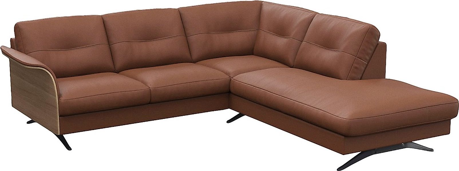 FLEXLUX Ecksofa "Glow, super bequem durch hochwertigem Sitzaufbau mit Feder günstig online kaufen