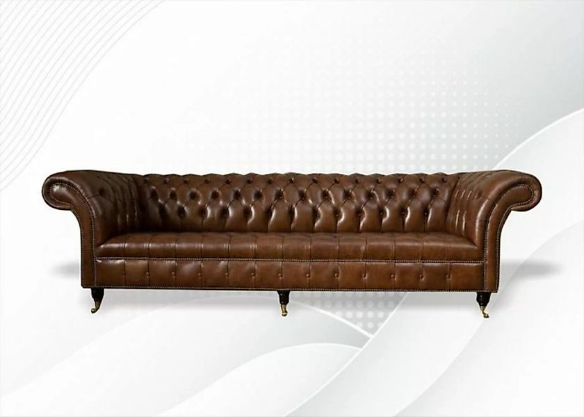 JVmoebel Chesterfield-Sofa Chesterfield 4 Sitzer Modern Design Leder Sofa x günstig online kaufen