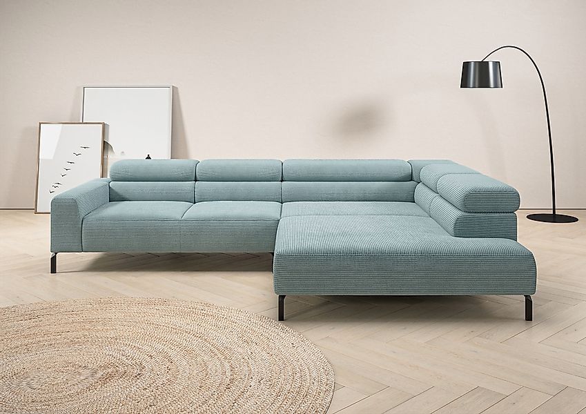 Places of Style Ecksofa "Antonelli, L-Form, inkl. Kopfteilverstellung, Brei günstig online kaufen
