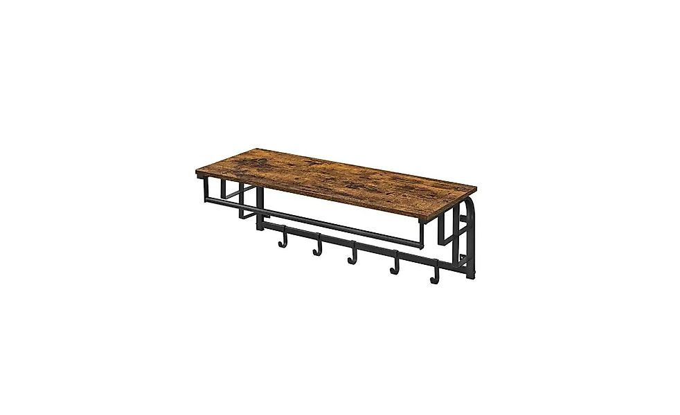 Garderobenleiste   ¦ braun ¦ Holzwerkstoff,Metall ¦ Maße (cm): B: 80 H: 27 günstig online kaufen