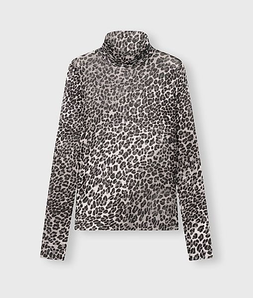 10DAYS Rundhalspullover mesh long sleeve leopard günstig online kaufen