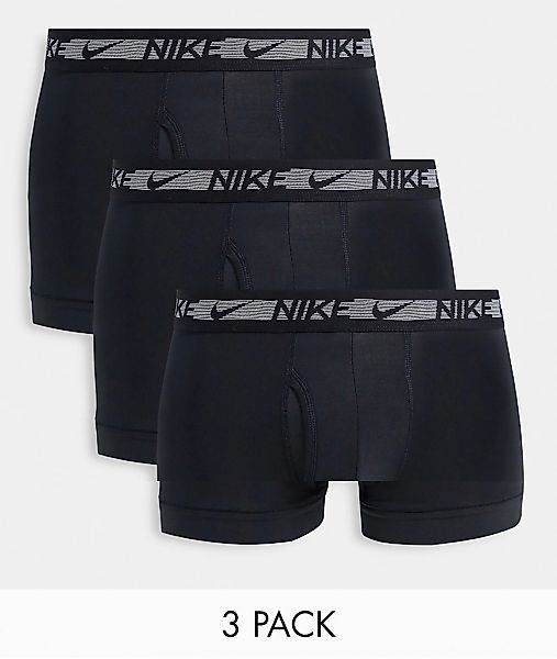 Nike – Flex – 3er-Pack Unterhosen aus Mikrofaser in Schwarz günstig online kaufen