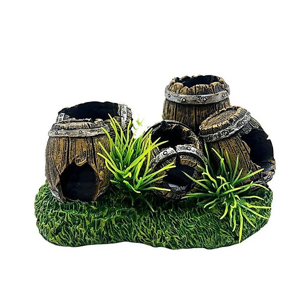 GarveeMore Aquarien-Set Fischtank-Ornamente Resin Weinfass Dekor günstig online kaufen