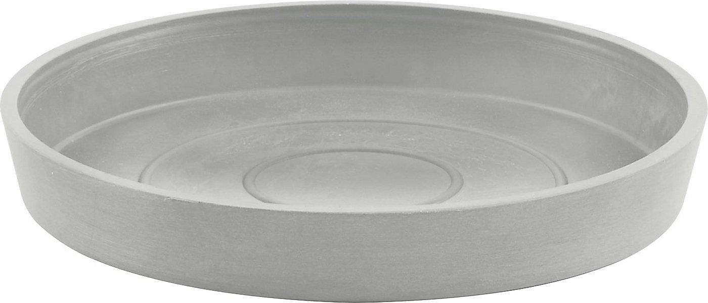 ECOPOTS Blumentopfuntersetzer ROUND SAUCER White Grey, BxTxH: 15x15x2,5 cm günstig online kaufen