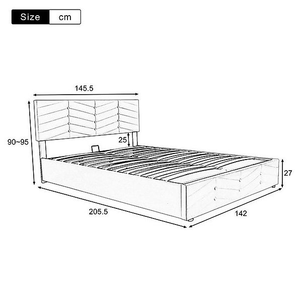 HAUSS SPOLE Polsterbett Polsterbett hydraulisches Doppelbett Funktionsbett günstig online kaufen