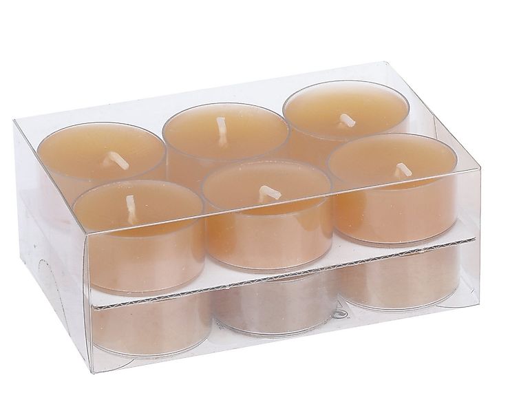 Steinhart Kerzen Teelicht Teelichter in Kunststoffhülle Honig 18/38mm, 12er günstig online kaufen