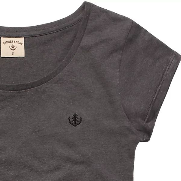 Bidges&Sons "Tanker Basic" Ladies Lowcut T-shirt , Dark Heather Grey günstig online kaufen