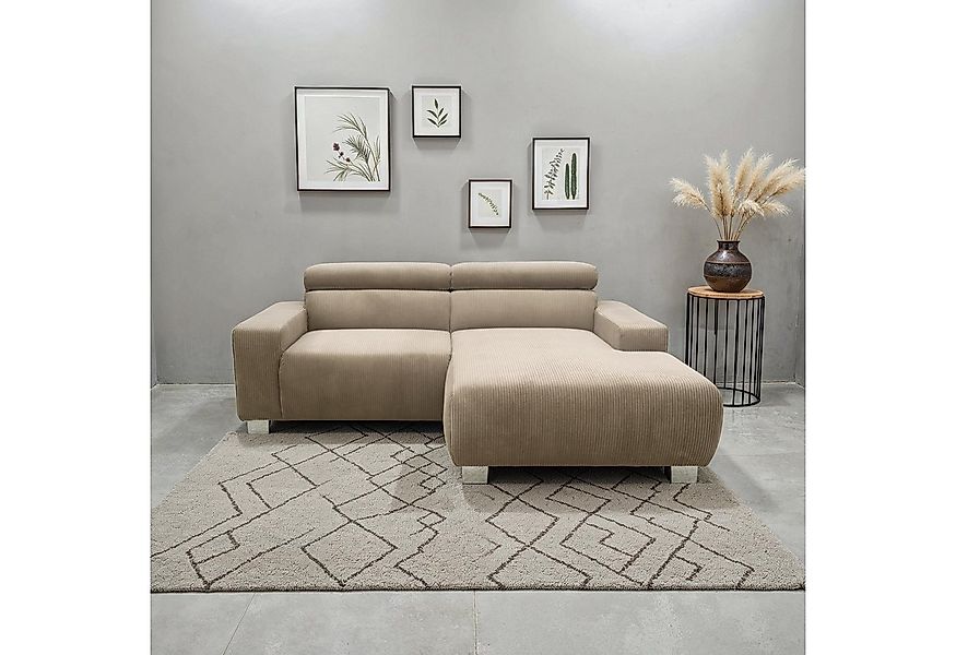 DOMO collection Ecksofa 100030 inkl. Kopfteilverstellung, guter Sitzkomfort günstig online kaufen