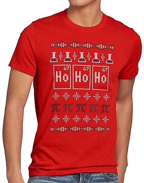 style3 Print-Shirt Herren T-Shirt Ho Ho Holmium Ugly Sweater chemie x-mas p günstig online kaufen