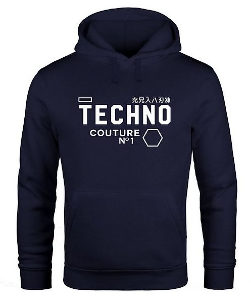Neverless Hoodie Techno Kapuzen-Pullover Hoodie Herren Männer Neverless® günstig online kaufen