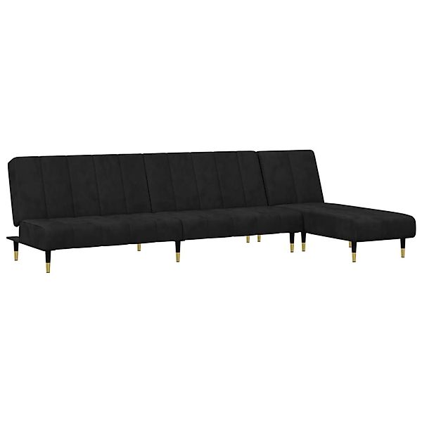 vidaXL 2-Tlg Sofagarnitur Schwarz Samt 3216298 günstig online kaufen