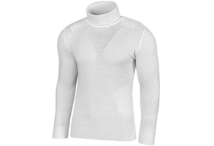 Baxboy Strickpullover Baxboy Herren Slim fit Freizeit Feinstrick Rollkragen günstig online kaufen