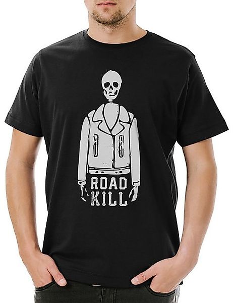 Urban Backwoods Print-Shirt Road Kill Skeleton Herren T-Shirt Skull Skelett günstig online kaufen