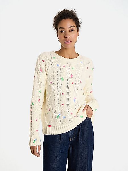 Lieblingsstück Strickpullover DinziL mit verspielten Stickdetails, Rundhals günstig online kaufen