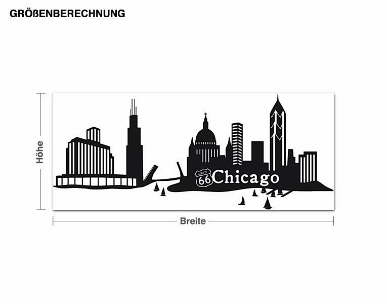 Wandtattoo Skyline Chicago günstig online kaufen