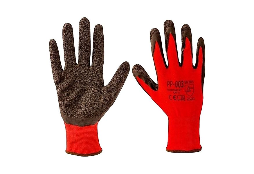 Arbeitshandschuhe Arbeitshandschuhe - Strickhandschuh, Latex rot K026 Größe günstig online kaufen