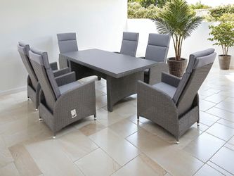 KONIFERA Garten-Essgruppe ""Newcastle"" Set, 6 Sessel, Rückenlehne verstell günstig online kaufen