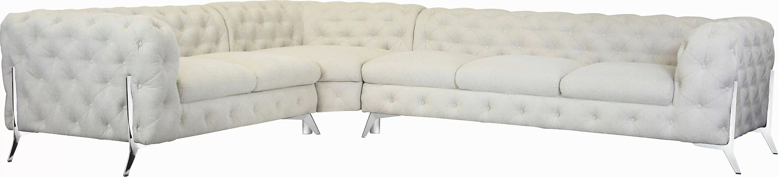 Leonique Chesterfield-Sofa "Amaury L-Form", großes Ecksofa, Chesterfield-Op günstig online kaufen