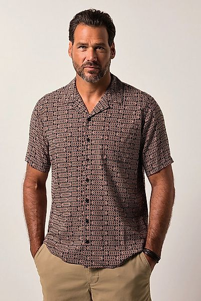 JP1880 Kurzarmhemd Viskose-Hemd Halbarm Cuba-Kragen Alloverprint günstig online kaufen