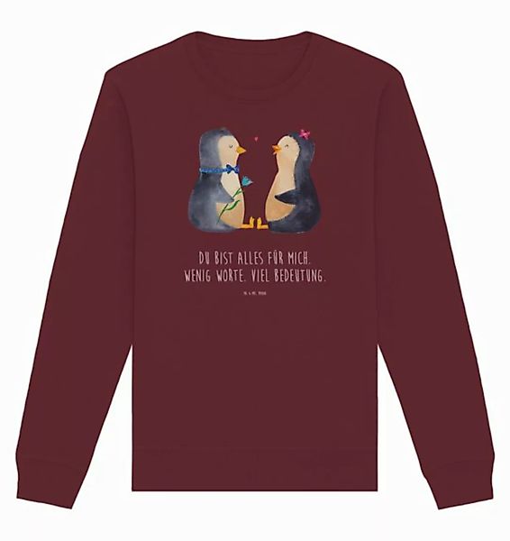 Mr. & Mrs. Panda Longpullover Größe XL Pinguin Pärchen - Burgundy - Geschen günstig online kaufen