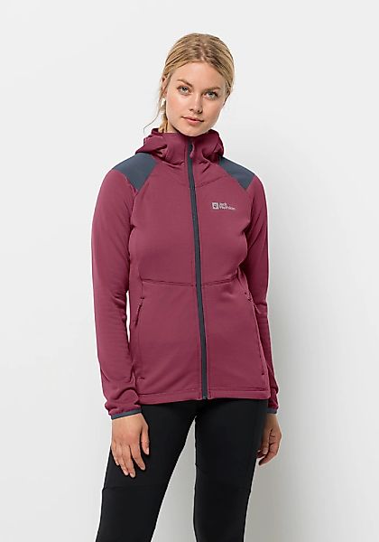 Jack Wolfskin Kapuzenfleecejacke "KOLBENBERG HOODED FZ W", mit Kapuze günstig online kaufen