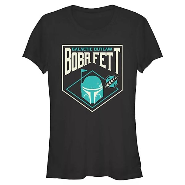 Star Wars - Book of Boba Fett - Boba Fett Galactic Outlaw Badge - Frauen T- günstig online kaufen