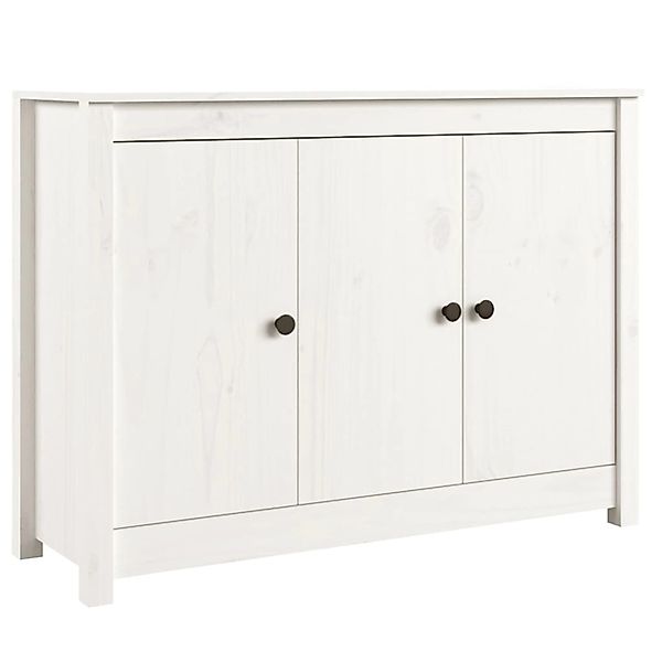 vidaXL Sideboard Weiß 100x35x74 cm Massivholz Kiefer 814560 günstig online kaufen