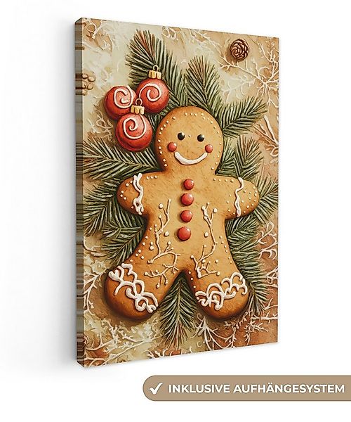OneMillionCanvasses® Leinwandbild Weihnachten - Plätzchen - Puppe - Spekula günstig online kaufen
