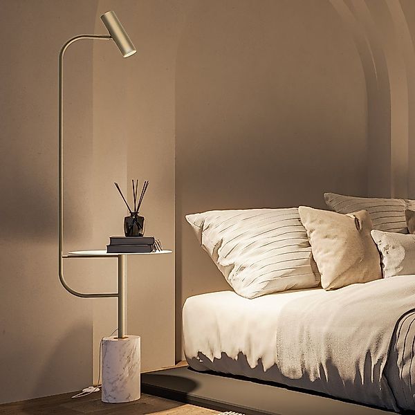Neona Stehlampe ARTEMIS Gold, Bewegliches Leuchtelement, günstig online kaufen