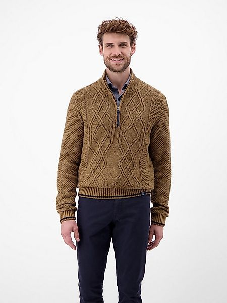 LERROS Strickpullover LERROS Strickpullover mit Zopfmuster und Troyerkragen günstig online kaufen