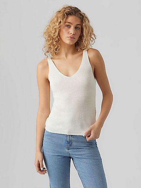 Vero Moda Shirttop Geripptes Struktur Top Ärmelloses Strick Oberteil VMNEWL günstig online kaufen